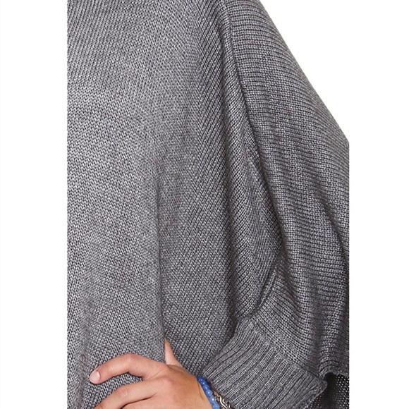 Solid Poncho Sweater - Picture 5 of 5